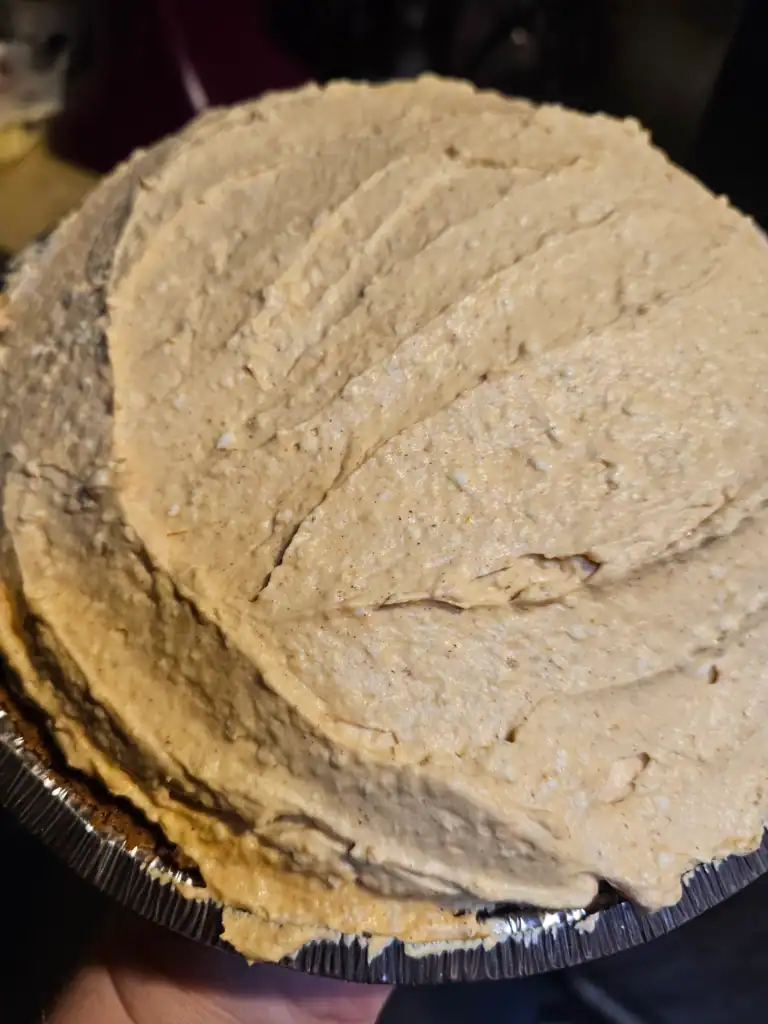 Pumpkin Cream pie with pecan crust