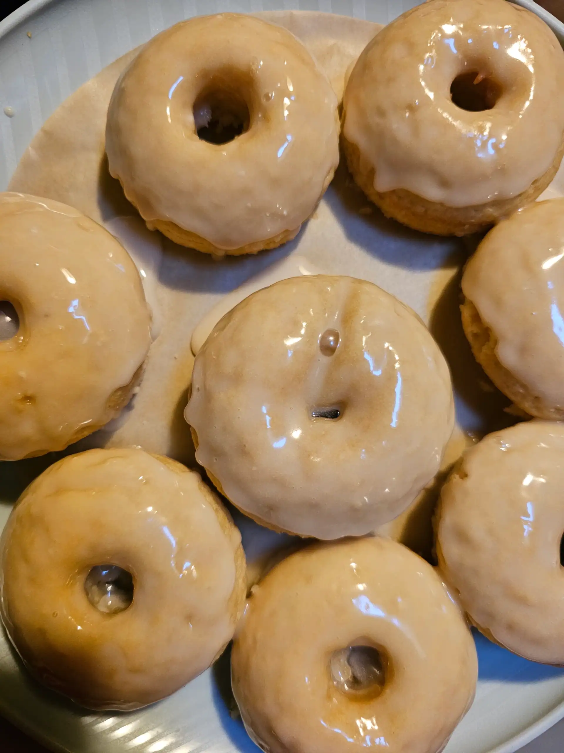 Baked Vanilla glazed donuts