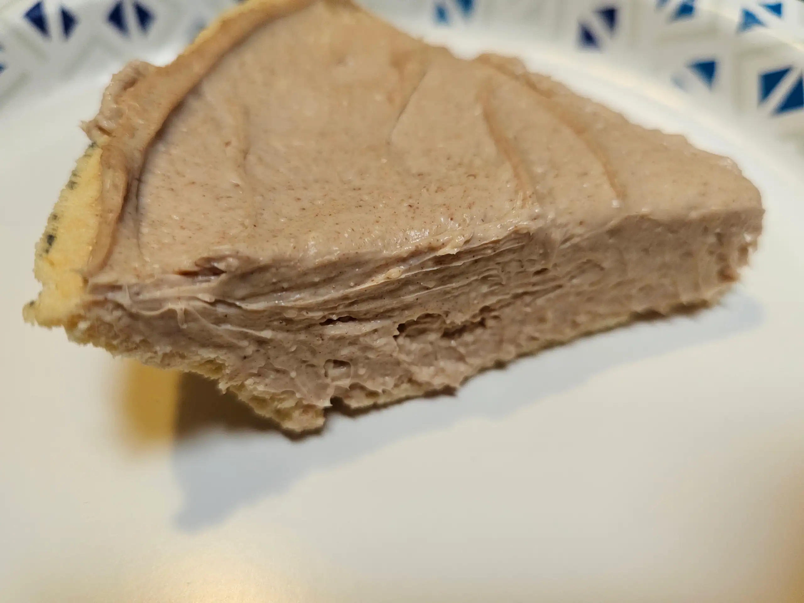 Slice of cinnamon swirl cheesecake