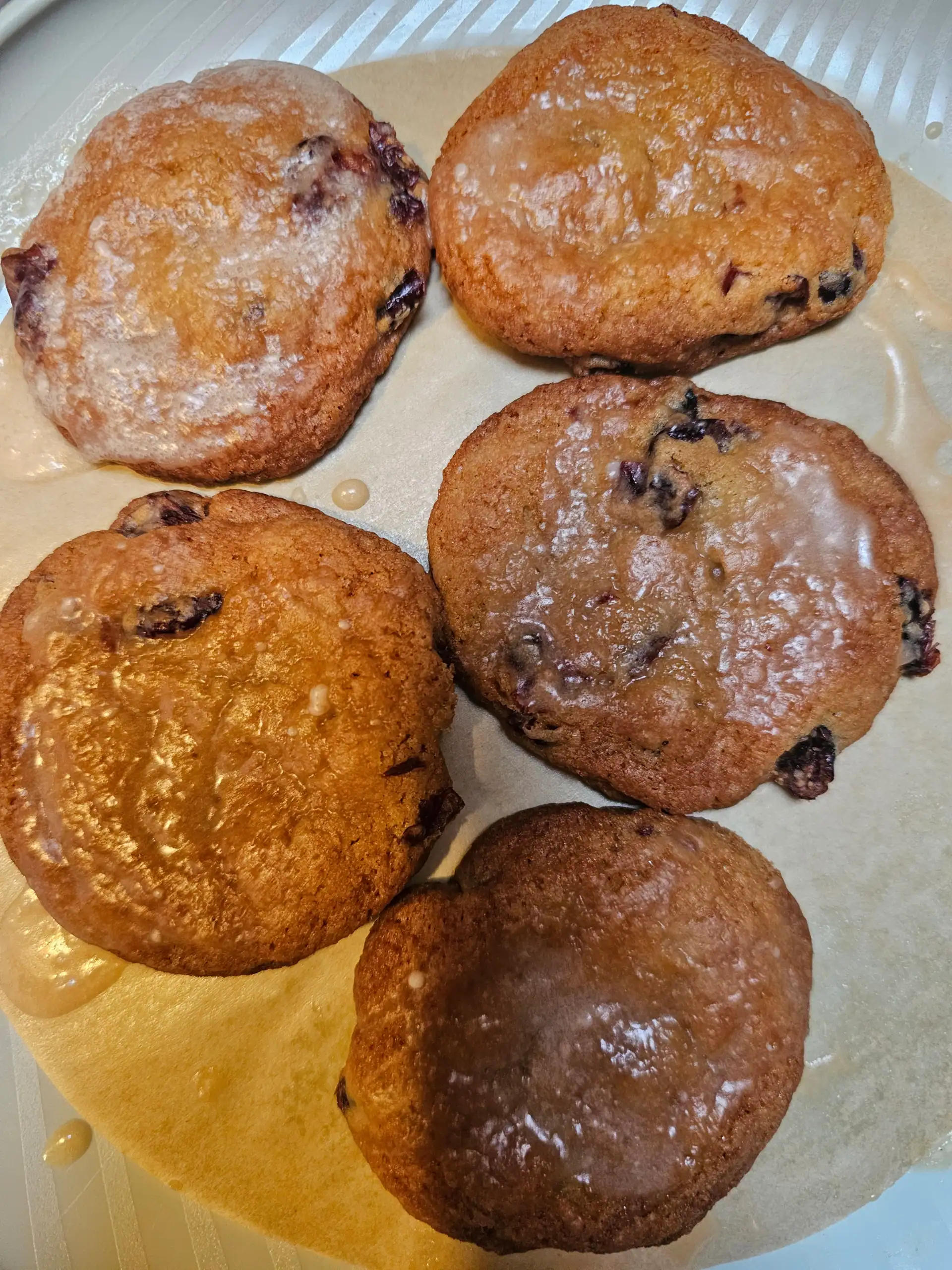 Cranberry Orange Cookies with orange glaze