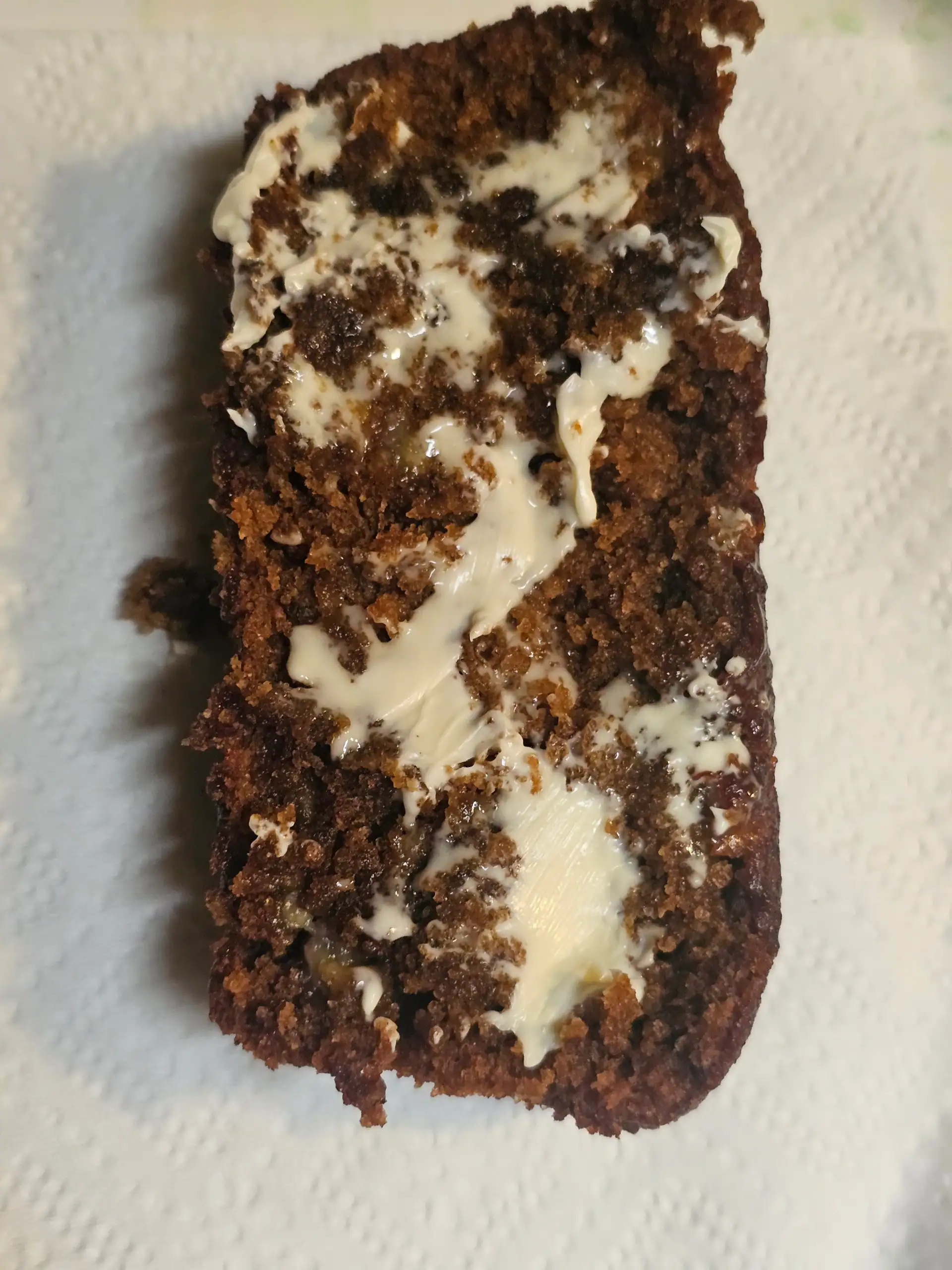 Gingerbread Banana Bread with Butter on top